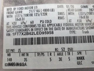 2020 Ford F-250 XL z VIN 1FT7X2B62LED95958, wystawiony jako IAAI lot #42555993 z przebiegiem 86 391 mil mil oraz . Historia ofert i sprzedaży dostępna na DreamBid. Obrazek 21.