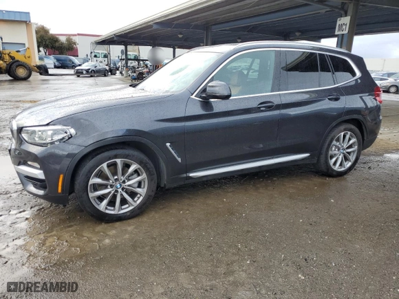2019 BMW X3 xDrive30i with VIN 5UXTR9C5XKLE20933, listed as a Copart auction lot 49104275 with 64,799 mi miles and Salvage Title. Bid and sale history available at carsss.com. Image 1.