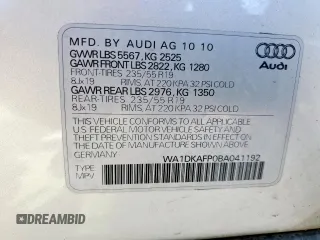 2011 Audi Q5 Premium Plus z VIN WA1DKAFP0BA041192, wystawiony jako Copart lot #54555265 z przebiegiem Nie podano mil oraz Szkoda całkowita • Salvage title. Historia ofert i sprzedaży dostępna na DreamBid. Obrazek 13.