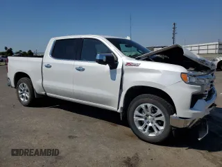 2023 Chevrolet Silverado 1500 LTZ with VIN 1GCUDGE86PZ318398, listed as a Copart auction lot 76702434 with 17,494 mi miles and Salvage Title. Bid and sale history available at carsss.com. Image 4.