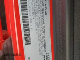 2007 Audi A4 z VIN WAUEF48H47K037165, wystawiony jako Copart lot #46250885 z przebiegiem Nie podano mil oraz Nie do naprawy • Non repairable. Historia ofert i sprzedaży dostępna na DreamBid. Obrazek 13.