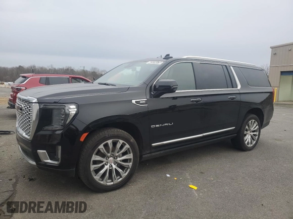 2023 GMC Yukon XL Denali with VIN 1GKS1JKL0PR210658, listed as a Copart auction lot 42574575 with 61,306 mi miles and Clean Title. Bid and sale history available at carsss.com. Image 1.
