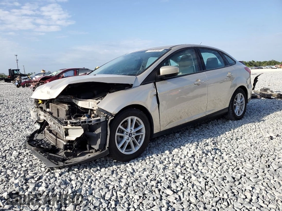 2018 Ford Focus SE with VIN 1FADP3FE4JL201052, listed as a Copart auction lot 51893595 with 87,627 mi miles and Salvage Title. Bid and sale history available at carsss.com. Image 1.
