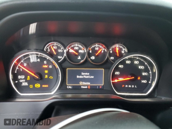 2019 Chevrolet Silverado 1500 LT with VIN 1GCRWCEK4KZ199182, listed as a Copart auction lot 77158204 with 70,660 mi miles and Salvage Title. Bid and sale history available at DreamBid. Image 9.