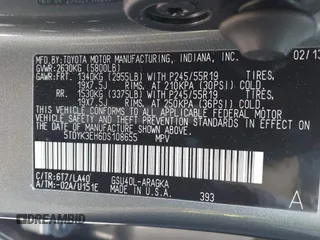 2013 Toyota Highlander Limited z VIN 5TDYK3EH6DS108655, wystawiony jako IAAI lot #42161375 z przebiegiem 138 670 mil mil oraz . Historia ofert i sprzedaży dostępna na DreamBid. Obrazek 9.