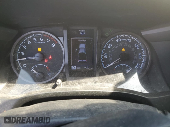 2020 Toyota Tacoma SR5 with VIN 3TMCZ5AN9LM296891, listed as a Copart auction lot 56047625 with 74,301 mi miles and Salvage title. Bid and sale history available at DreamBid. Image 9.