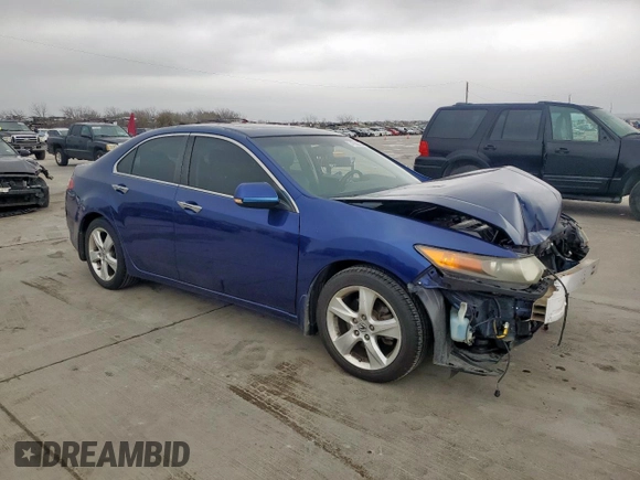 2009 Acura TSX with VIN JH4CU26629C028370, listed as a Copart auction lot 47500185 with 0 mi miles and Salvage Title. Bid and sale history available at carsss.com. Image 4.