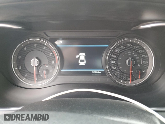2020 Genesis G70 3.3T with VIN KMTG34LE6LU064126, listed as a Copart auction lot 58078495 with 57,903 mi miles and Salvage title. Bid and sale history available at DreamBid. Image 9.