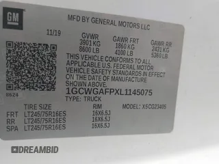 2020 Chevrolet Express Cargo with VIN 1GCWGAFPXL1145075, listed as a IAAI auction lot 41215528 with 115,466 mi miles and . Bid and sale history available at DreamBid. Image 9.