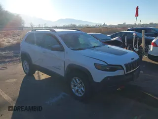 2019 Jeep Cherokee Trailhawk with VIN 1C4PJMBX8KD313712, listed as a IAAI auction lot 41448146 with 96,293 mi miles and . Bid and sale history available at DreamBid. Image 1.