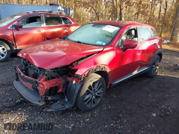 2017 Mazda CX-3 Grand Touring with VIN JM1DKFD77H0165528, listed as a IAAI auction lot 40942595 with 89,648 mi miles. Bid and sale history available at carsss.com. Image 2.