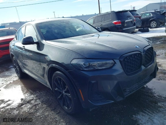 2023 BMW X4 xDrive30i with VIN 5UX33DT08P9S91679, listed as a IAAI auction lot 41705086 with 23,534 mi miles. Bid and sale history available at carsss.com. Image 1.