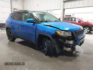 2020 Jeep Compass Latitude with VIN 3C4NJDBB3LT229336, listed as a IAAI auction lot 41568382 with 49,649 mi miles. Bid and sale history available at carsss.com. Image 1.