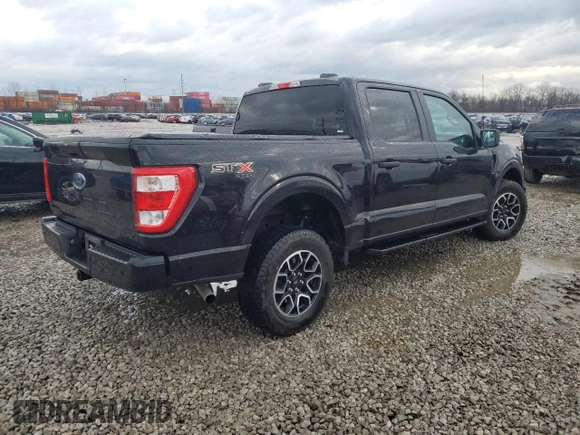2023 Ford F-150 XL with VIN 1FTEW1EB4PKF59134, listed as a Copart auction lot 85747264 with 25,038 mi miles and Salvage Title. Bid and sale history available at carsss.com. Image 3.