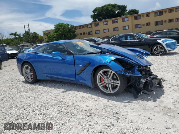 2016 Chevrolet Corvette 1LT with VIN 1G1YB2D79G5118053, listed as a Copart auction lot 64128375 with 14,060 mi miles and Salvage title. Bid and sale history available at DreamBid. Image 4.