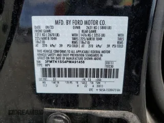 2023 Ford Mustang Mach-E Select z VIN 3FMTK1S54PMA91458, wystawiony jako Copart lot #41806115 z przebiegiem 4 246 mil mil oraz Nie do naprawy • Non repairable. Historia ofert i sprzedaży dostępna na DreamBid. Obrazek 12.