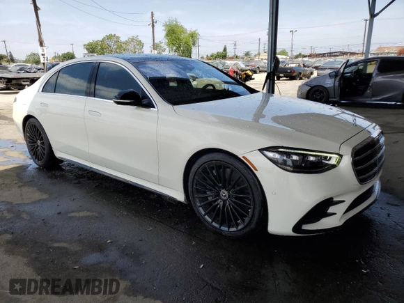 2022 Mercedes-Benz S 580 z VIN W1K6G7GB2NA143545, wystawiony jako Copart lot #57256335 z przebiegiem 33 205 mil mil oraz Szkoda całkowita • Salvage title. Historia ofert i sprzedaży dostępna na DreamBid. Obrazek 4.