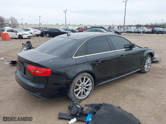 2014 Audi A4 Premium Plus with VIN WAUFFAFL3EN033811, listed as a IAAI auction lot 41655552 with 132,410 mi miles. Bid and sale history available at carsss.com. Image 4.