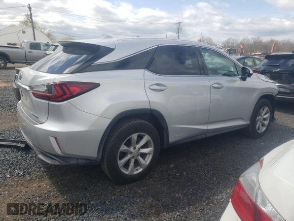 2016 Lexus RX 450h with VIN 2T2BGMCA4GC007917, listed as a Copart auction lot 52863205 with 93,309 mi miles and Salvage Title. Bid and sale history available at DreamBid. Image 3.