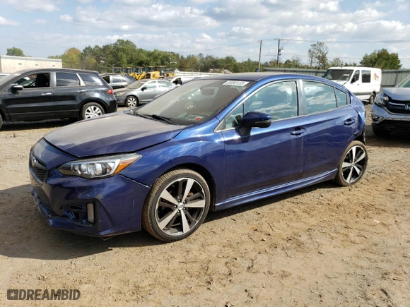 2017 Subaru Impreza Sport with VIN 4S3GKAM62H3620324, listed as a Copart auction lot 76465294 with 23,703 mi miles and Salvage Title. Bid and sale history available at carsss.com. Image 1.