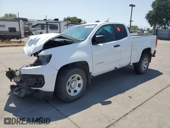 2021 Chevrolet Colorado 2WD Work Truck with VIN 1GCHSBEA6M1180675, listed as a Copart auction lot 59970125 with 58,649 mi miles and Salvage title. Bid and sale history available at DreamBid. Image 1.