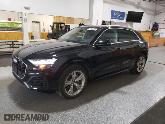 2022 Audi Q8 Prestige z VIN WA1CVBF14ND006470, wystawiony jako Copart lot #52203035 z przebiegiem 13 848 mil mil oraz Czysty tytuł • Clean title. Historia ofert i sprzedaży dostępna na DreamBid. Obrazek 1.