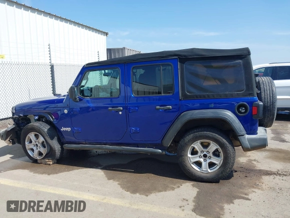 2018 Jeep Wrangler Unlimited Sport S z VIN 1C4HJXDG7JW299534, wystawiony jako IAAI lot #42321004 z przebiegiem 110 206 mil mil oraz . Historia ofert i sprzedaży dostępna na DreamBid. Obrazek 15.