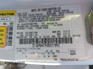 2017 Ford Fusion SE z VIN 3FA6P0H77HR277995, wystawiony jako IAAI lot #41586483 z przebiegiem 191 912 mil mil oraz . Historia ofert i sprzedaży dostępna na DreamBid. Obrazek 9.