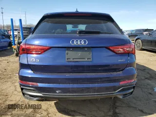 2022 Audi Q3 S line Premium with VIN WA1DECF38N1021731, listed as a Copart auction lot 47646805 with 38,057 mi miles and Salvage Title. Bid and sale history available at carsss.com. Image 6.