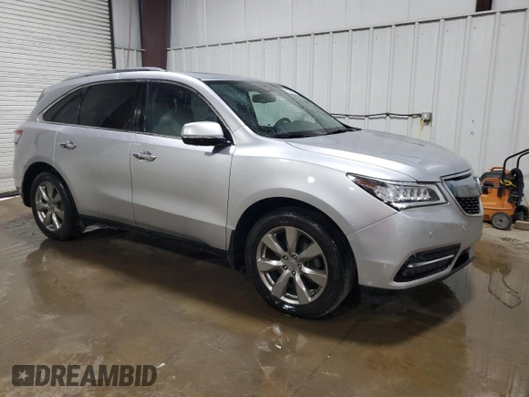 2014 Acura MDX Advance with VIN 5FRYD4H82EB042024, listed as a Copart auction lot 59236615 with 136,265 mi miles and Salvage title. Bid and sale history available at DreamBid. Image 4.