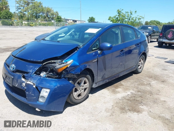 2010 Toyota Prius II with VIN JTDKN3DU7A0106780, listed as a IAAI auction lot 42049536 with 285,173 mi miles. Bid and sale history available at carsss.com. Image 2.