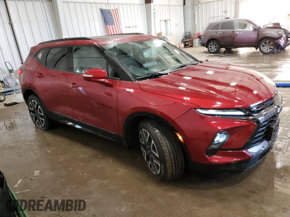 2023 Chevrolet Blazer RS with VIN 3GNKBKRS9PS198929, listed as a Copart auction lot 83697844 with 11,573 mi miles and Salvage title. Bid and sale history available at DreamBid. Image 4.