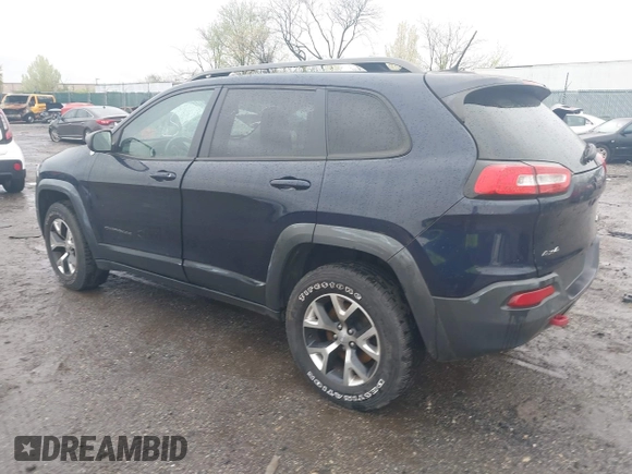 2014 Jeep Cherokee Trailhawk with VIN 1C4PJMBB5EW120432, listed as a IAAI auction lot 41973114 with 88,795 mi miles. Bid and sale history available at carsss.com. Image 3.