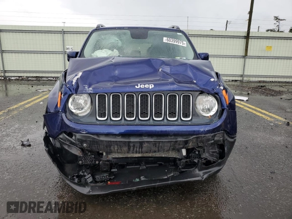 2017 Jeep Renegade Latitude with VIN ZACCJBBB5HPF79240, listed as a Copart auction lot 60399975 with 65,242 mi miles and Salvage title. Bid and sale history available at DreamBid. Image 5.