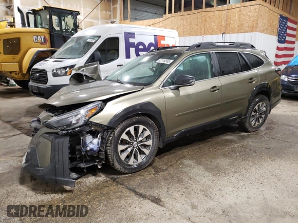 2025 Subaru Outback Limited with VIN 4S4BTANC7S3134557, listed as a Copart auction lot 47116245 with 9,524 mi miles and Salvage Title. Bid and sale history available at carsss.com. Image 1.