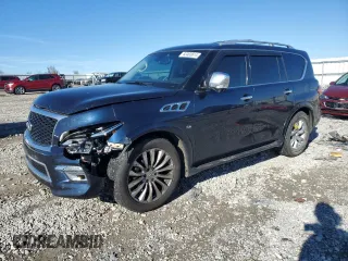 2015 Infiniti QX80 with VIN JN8AZ2NC9F9371885, listed as a Copart auction lot 82403814 with 191,293 mi miles and Salvage Title. Bid and sale history available at carsss.com. Image 1.