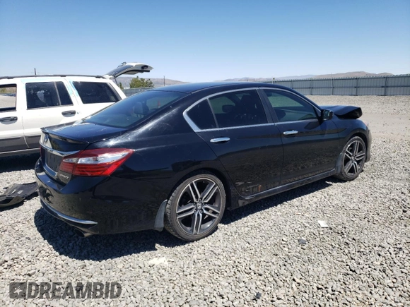 2016 Honda Accord Sport z VIN 1HGCR2F59GA175838, wystawiony jako Copart lot #56034815 z przebiegiem 117 125 mil mil oraz Szkoda całkowita • Salvage title. Historia ofert i sprzedaży dostępna na DreamBid. Obrazek 3.