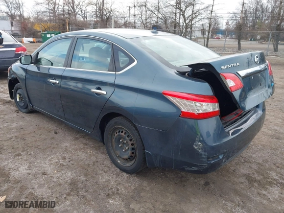 2014 Nissan Sentra SV with VIN 3N1AB7AP2EY305860, listed as a IAAI auction lot 41281860 with 123,412 mi miles. Bid and sale history available at carsss.com. Image 3.
