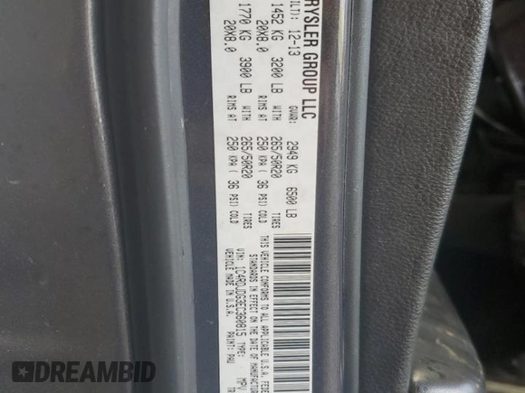 2014 Dodge Durango Limited with VIN 1C4RDJDG3EC360815, listed as a Copart auction lot 60413155 with 175,294 mi miles and Salvage title. Bid and sale history available at DreamBid. Image 13.