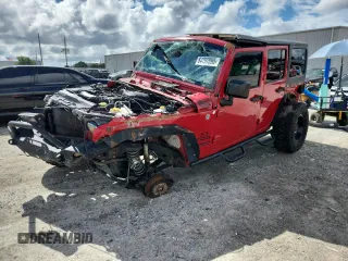 2014 Jeep Wrangler Unlimited Sport with VIN 1C4BJWDG5EL284456, listed as a Copart auction lot 64797095 with 145,629 mi miles and Clean title. Bid and sale history available at DreamBid. Image 1.