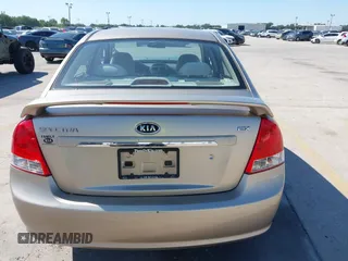 2008 Kia Spectra SX with VIN KNAFE121485492955, listed as a IAAI auction lot 41995775 with 61,717 mi miles. Bid and sale history available at carsss.com. Image 16.