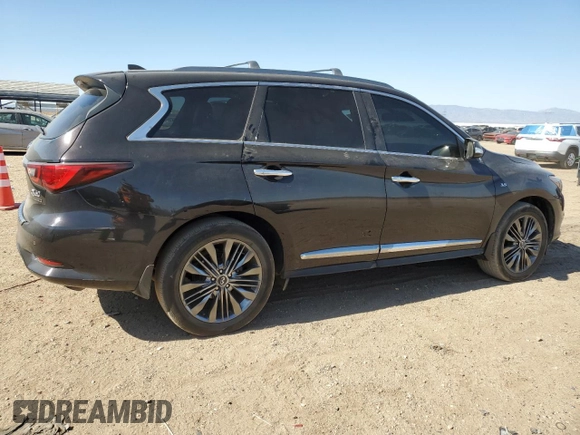 2019 Infiniti QX60 Pure with VIN 5N1DL0MN9KC566394, listed as a Copart auction lot 62879095 with 56,448 mi miles and Salvage title. Bid and sale history available at DreamBid. Image 3.