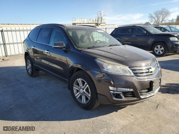 2015 Chevrolet Traverse LT with VIN 1GNKRGKD2FJ124580, listed as a Copart auction lot 80025834 with 97,425 mi miles and Salvage Title. Bid and sale history available at carsss.com. Image 4.