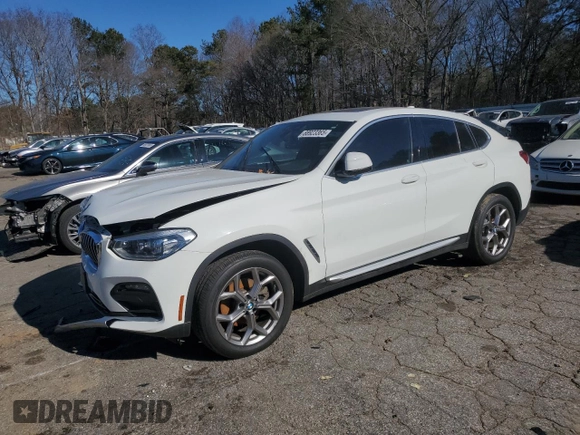 2020 BMW X4 xDrive30i with VIN 5UX2V1C05LLE67723, listed as a Copart auction lot 88923365 with 0 mi miles and Salvage Title. Bid and sale history available at carsss.com. Image 1.