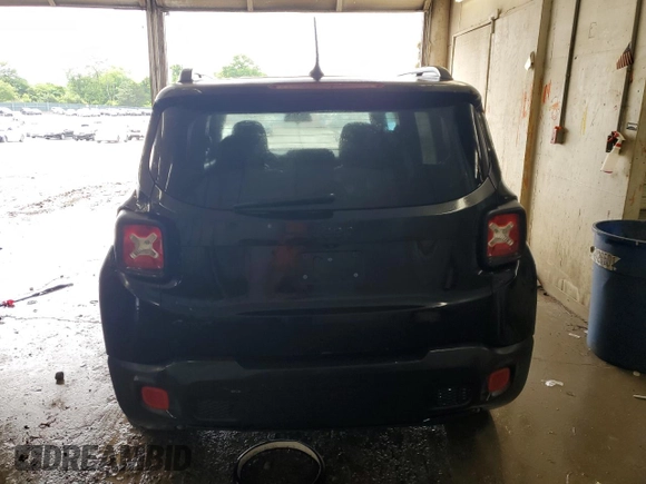 2017 Jeep Renegade Altitude with VIN ZACCJBBB0HPE64660, listed as a Copart auction lot 58768965 with 127,278 mi miles and Salvage title. Bid and sale history available at DreamBid. Image 6.
