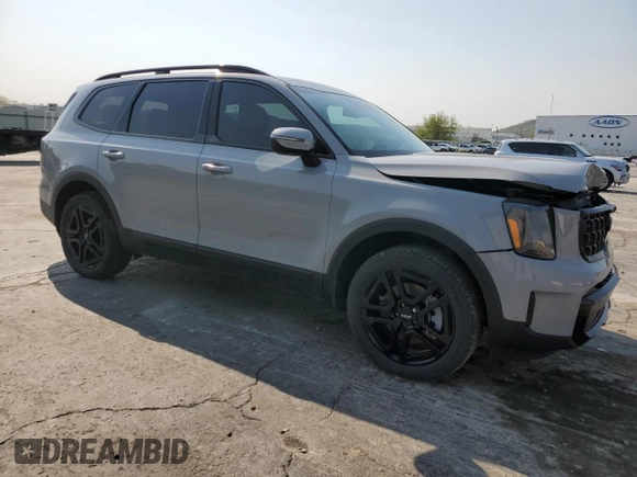 2024 Kia Telluride EX with VIN 5XYP3DGC1RG468629, listed as a Copart auction lot 52017455 with 29,267 mi miles and Salvage Title. Bid and sale history available at carsss.com. Image 4.