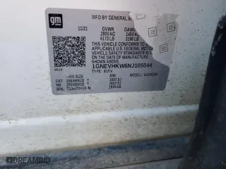 2022 Chevrolet Traverse LT Leather with VIN 1GNEVHKW6NJ105044, listed as a Copart auction lot 86895754 with 0 mi miles and Salvage Title. Bid and sale history available at carsss.com. Image 14.
