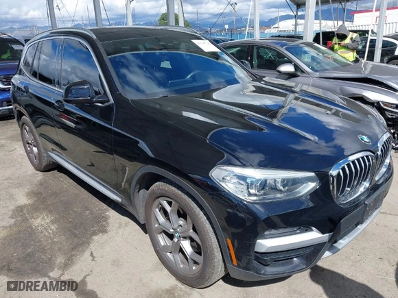 2021 BMW X3 sDrive30i with VIN 5UXTY3C07M9G14775, listed as a IAAI auction lot 41765728 with 54,612 mi miles. Bid and sale history available at carsss.com. Image 1.