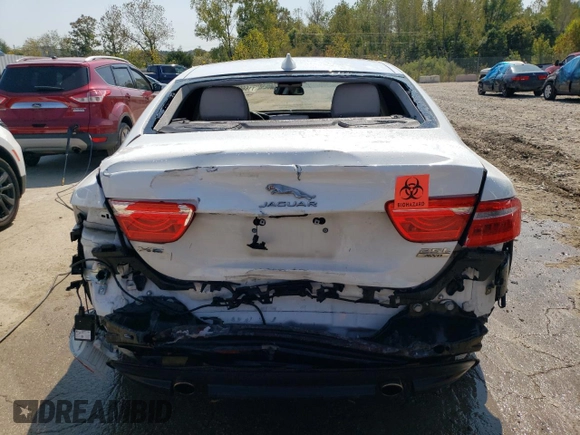 2018 Jaguar XE 25t Prestige with VIN SAJAK4FX4JCP41232, listed as a Copart auction lot 71660334 with 53,207 mi miles and Salvage Title. Bid and sale history available at carsss.com. Image 6.