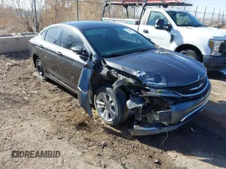 2016 Chrysler 200 Limited with VIN 1C3CCCAB3GN184650, listed as a IAAI auction lot 40963499 with 128,836 mi miles and . Bid and sale history available at carsss.com. Image 1.